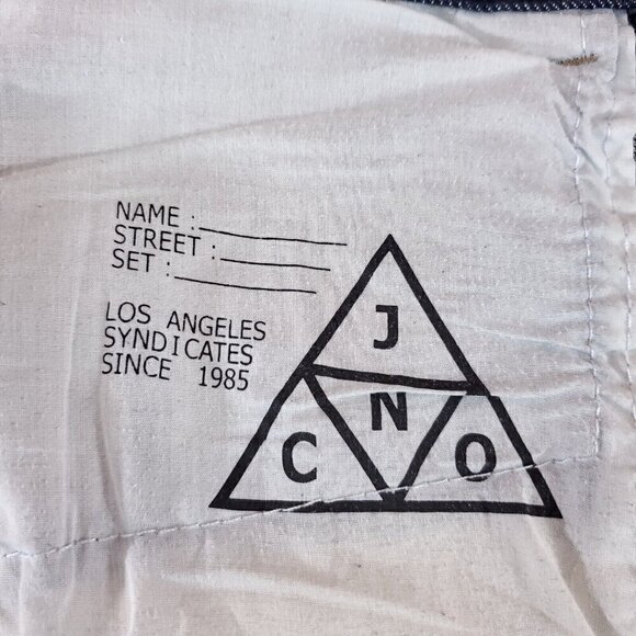 JNCO Mens Size 32X33 003 Slim Straight Embroidered Button Fly Blue Denim Jeans - Picture 10 of 15